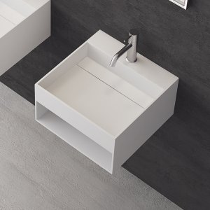 Boxo 45L - 45x40 Håndvask med opbevaring,  Mathvid SolidTec®
