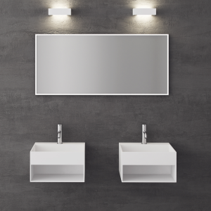 Boxo 45L - 45x40 Håndvask med opbevaring,  Mathvid SolidTec®