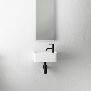 Coco 1L - 36x18 Vask til venstre, Mathvid SolidTec®