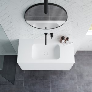 Pulcher Mood 100 Soft - Bathroom furniture 100x46 cm, Mathvid w/ SolidTec® sink