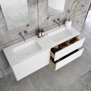 Pulcher Mood 160D Soft - Bathroom furniture 160x46 cm, Mathvid w/ SolidTec®. wash