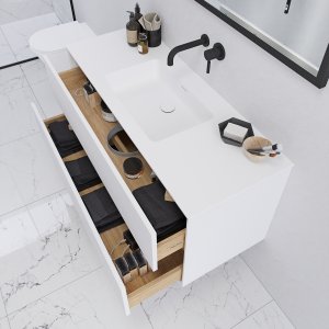 Pulcher Mood 120 Soho - Bathroom furniture 120x46 cm, Mathvid w/ SolidTec® sink