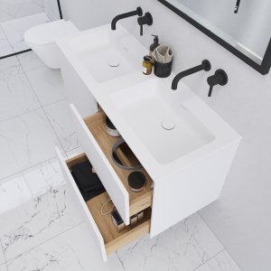 Pulcher Mood 120D Soho - Bathroom furniture 120x46 cm, Mathvid w/ SolidTec® sink