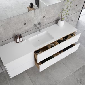 Pulcher Mood 180 Soho - Bathroom furniture 180x46 cm, Mathvid w/ SolidTec® sink